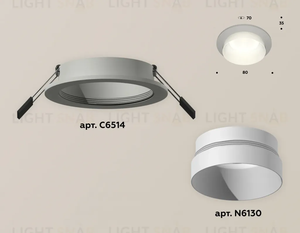 Встраиваемый светильник Ambrella Light Techno Spot XC6514020 (C6514, N6130) XC6514020