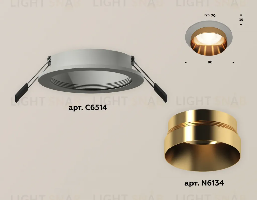 Встраиваемый светильник Ambrella Light Techno Spot XC6514024 (C6514, N6134) XC6514024