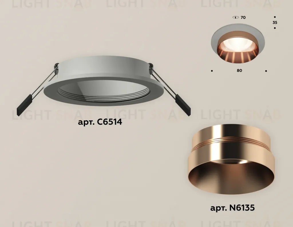 Встраиваемый светильник Ambrella Light Techno Spot XC6514025 (C6514, N6135) XC6514025