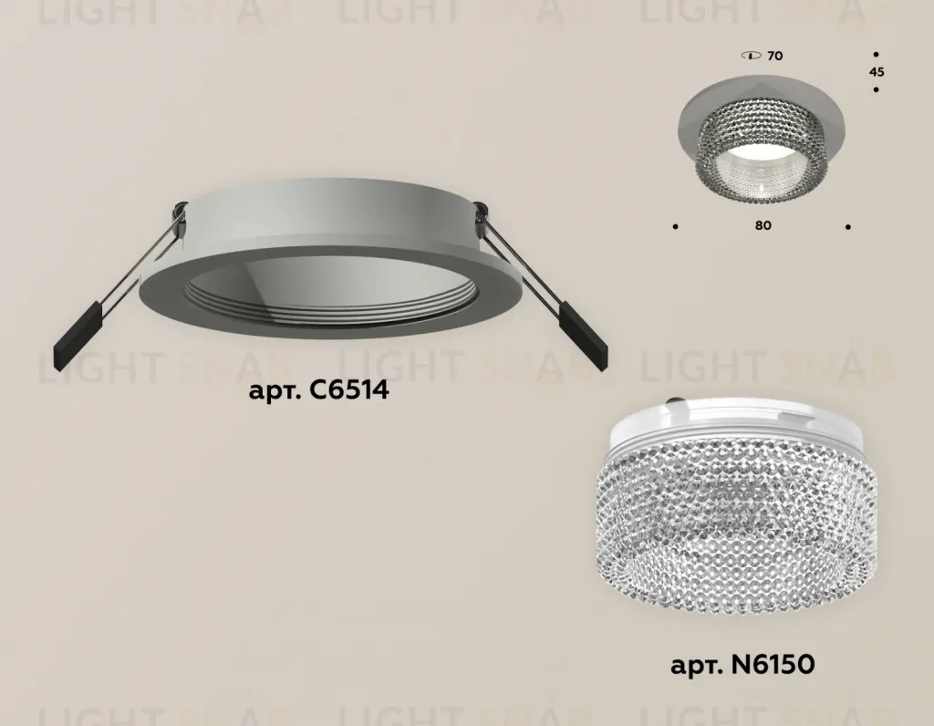 Встраиваемый светильник Ambrella Light Techno Spot XC6514040 (C6514, N6150) XC6514040