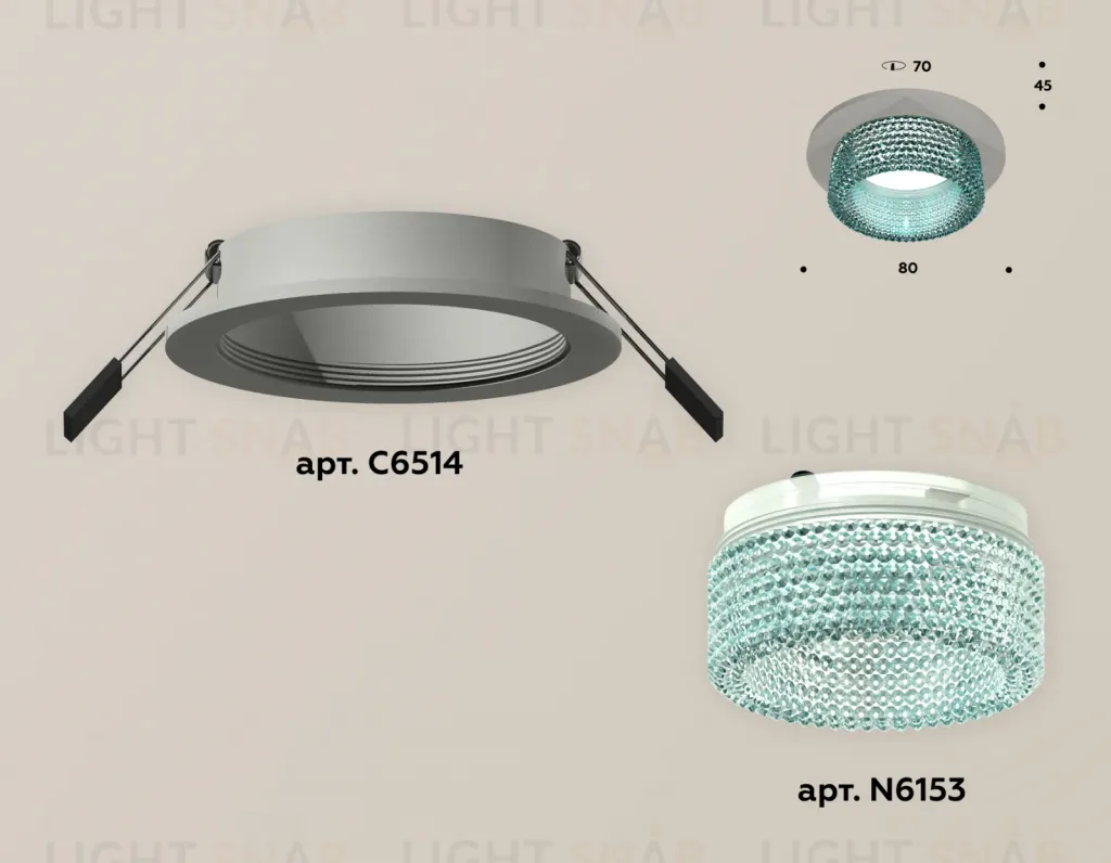 Встраиваемый светильник Ambrella Light Techno Spot XC6514043 (C6514, N6153) XC6514043