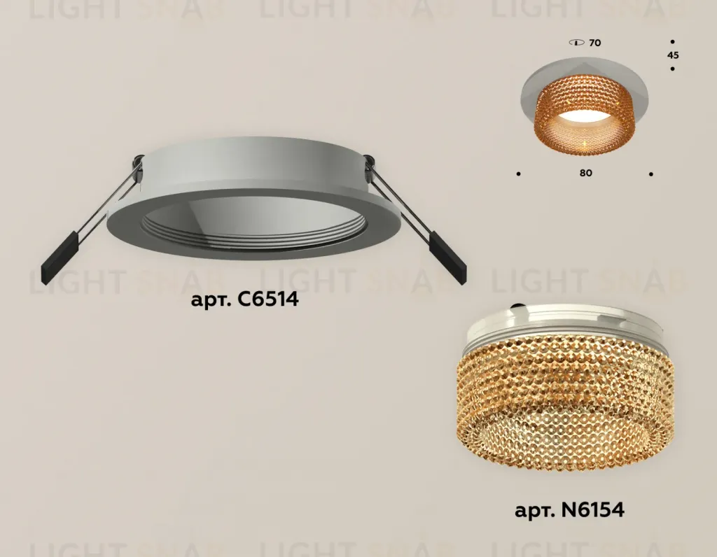 Встраиваемый светильник Ambrella Light Techno Spot XC6514044 (C6514, N6154) XC6514044