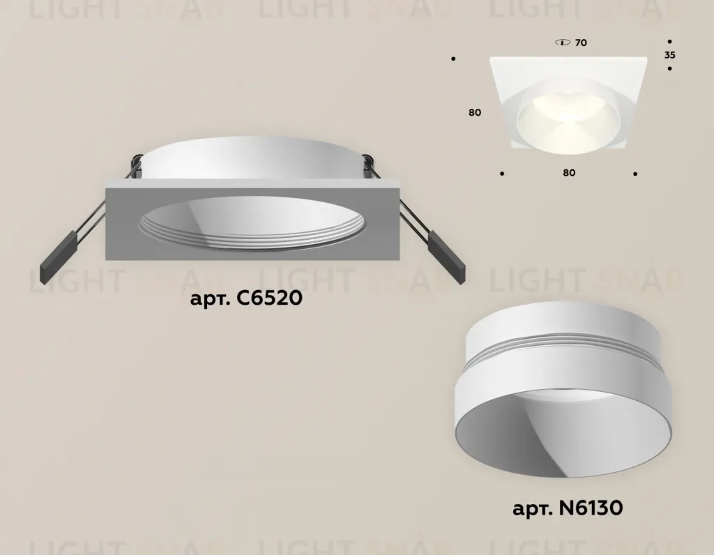 Встраиваемый светильник Ambrella Light Techno Spot XC6520020 (C6520, N6130) XC6520020