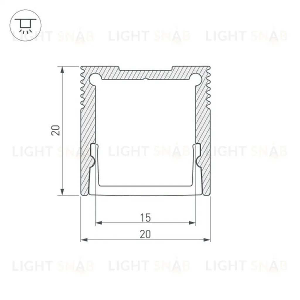 Профиль Arlight SL-SLIM20-H20-3000 ANOD 036038 036038