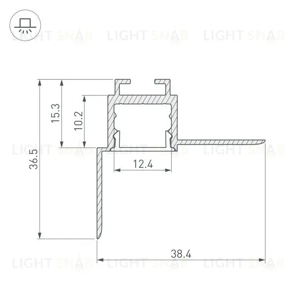 Профиль Arlight ARH-CEIL-S16-FANTOM-EDGE-2000 ANOD 034979 034979