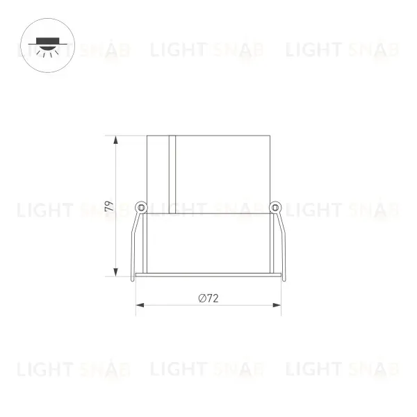 Встраиваемый светильник Arlight MS-Atlas-Built-R72-20W Warm3000 035456 035456