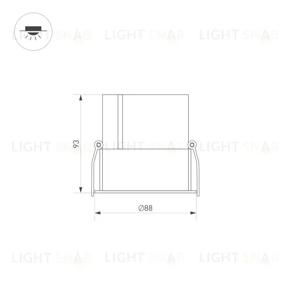 Встраиваемый светильник Arlight MS-Atlas-Built-R90-25W Warm3000 035457 035457