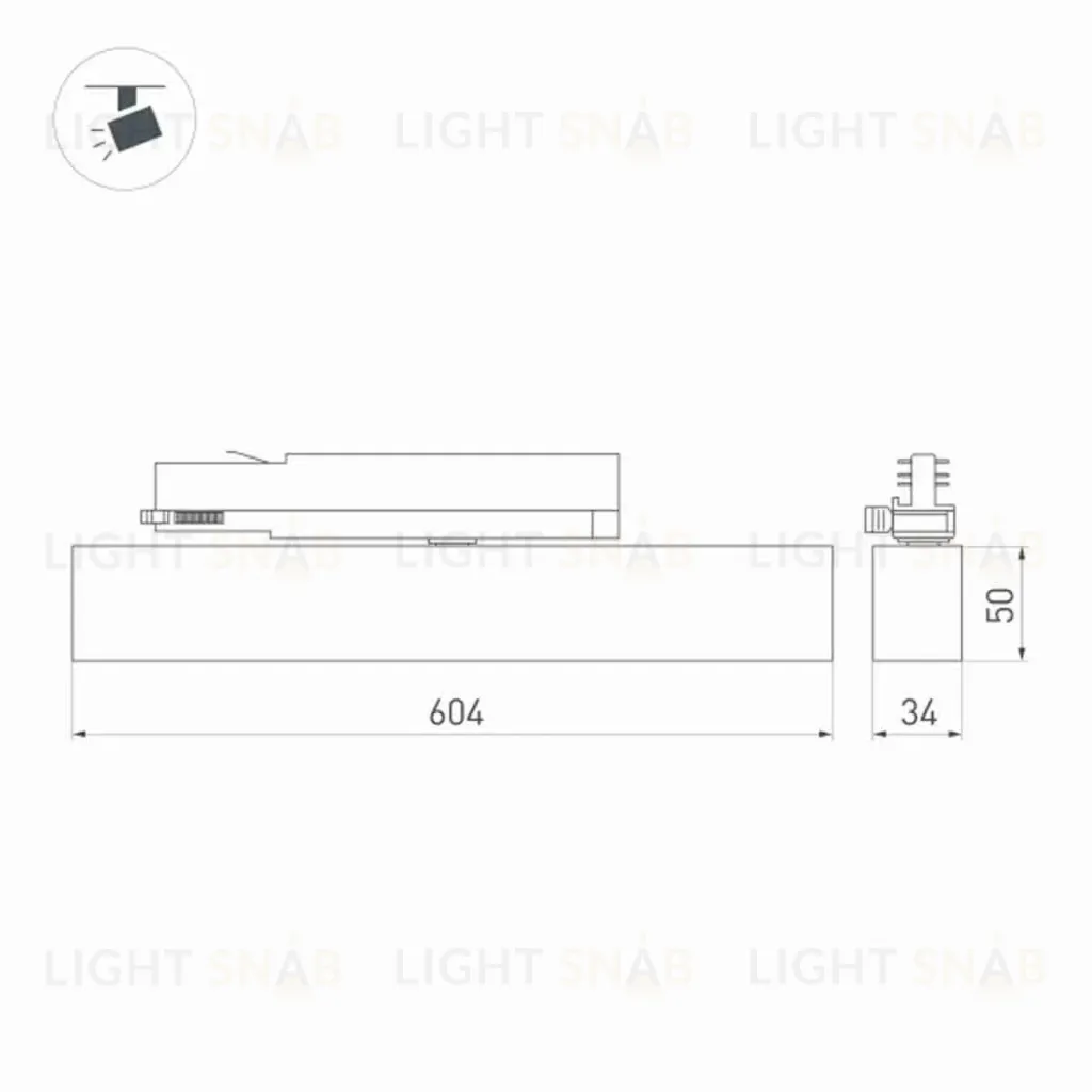 Трековый светильник ArlightLGD-Flat-4TR-S605-25W Day4000 033696(1) 033696(1)