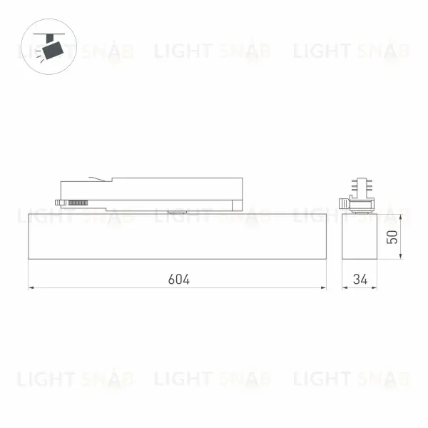 Трековый светильник ArlightLGD-Flat-4TR-S605-25W Day4000 033697(1) 033697(1)