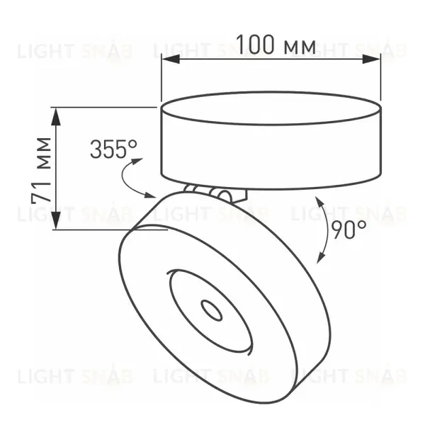 Спот Arlight SP-Mona-Surface-R100-12W Day4000 025439(1) 025439(1)