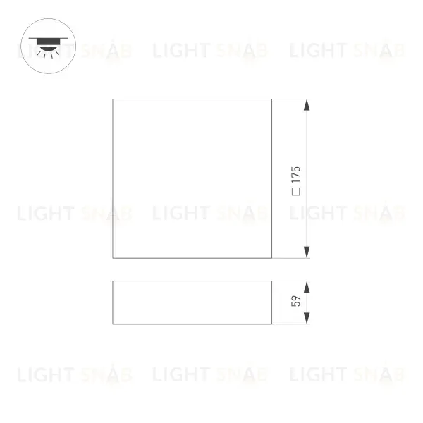 Накладной светильник Arlight SP-Quadro-S175x175-16W Day4000 034779 034779