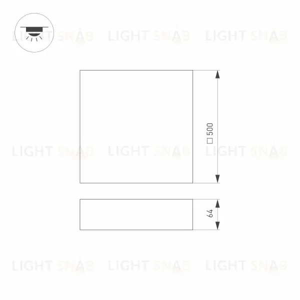 Потолочный светильник Arlight SP-Quadro-S500x500-50W Day4000 034801 034801