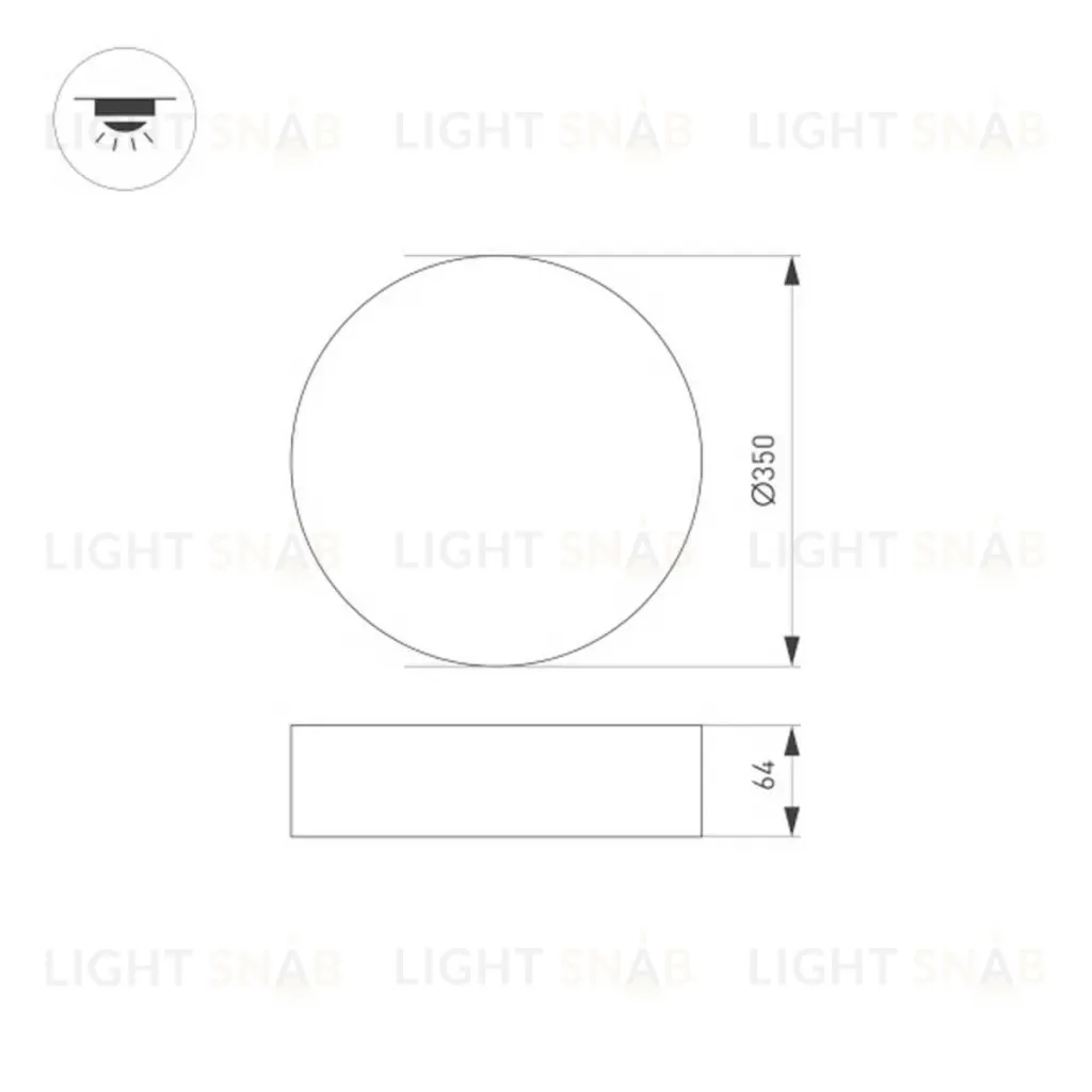 Накладной светильник Arlight SP-Rondo-R350-30W Day4000 034808 034808