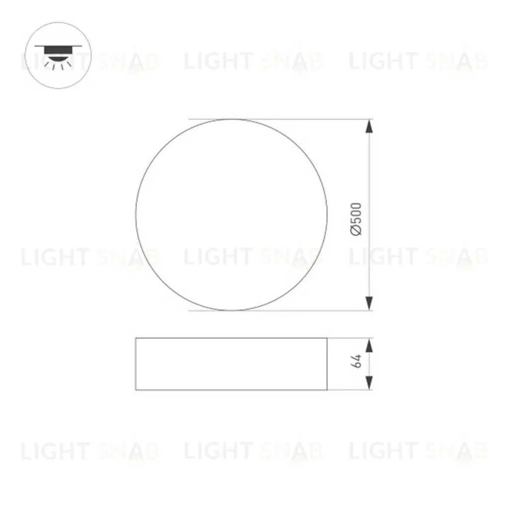 Потолочный светильник Arlight SP-Rondo-R500-50W Day4000 034817 034817