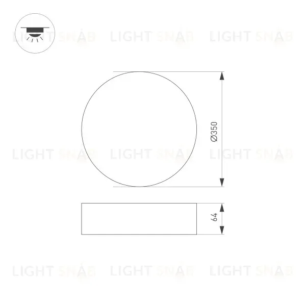 Накладной светильник Arlight SP-Rondo-R350-30W Warm3000 034810 034810