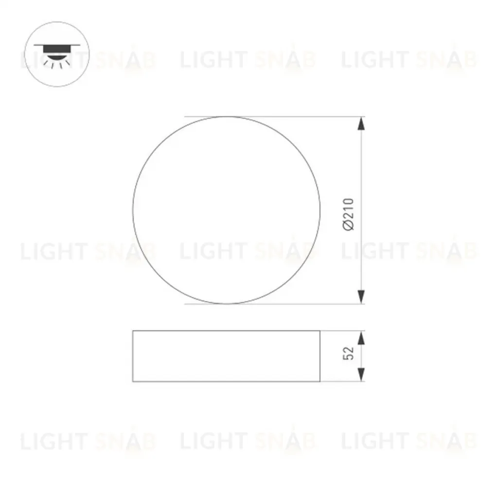 Накладной светильник Arlight SP-Rondo-R210-20W Day4000 022239(2) 022239(2)
