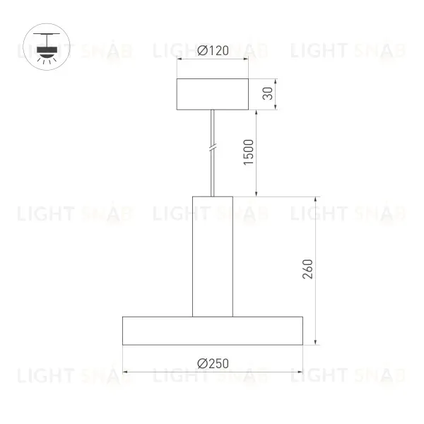 Подвесной светильник Arlight SP-Eric-R250-8W Warm3000 035924 035924
