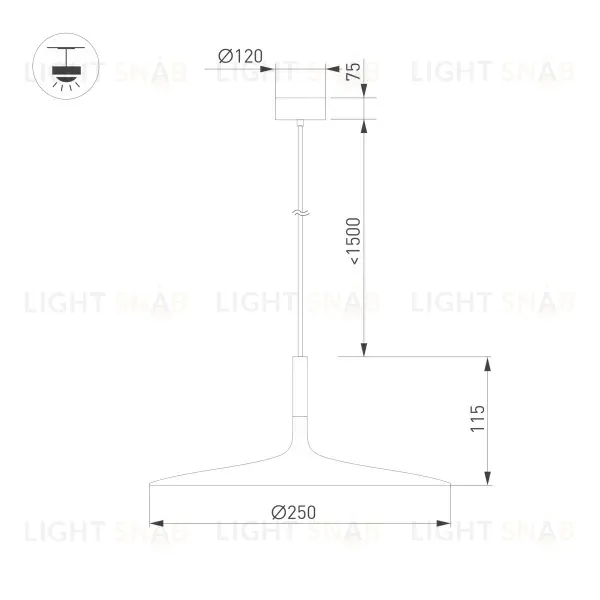 Подвесной светильник Arlight SP-Fiore-R250-8W Warm3000 035953 035953