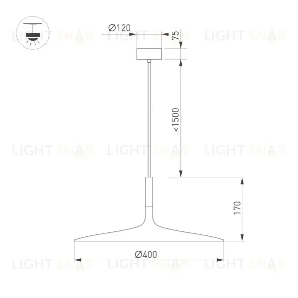 Подвесной светильник Arlight SP-Fiore-R400-13W Warm3000 036001 036001