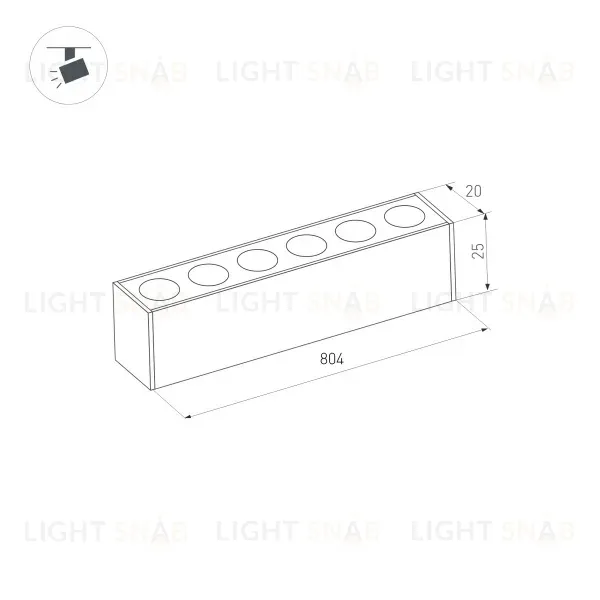 Трековый светильник Arlight Mag-Dots-25-L800-24W Day4000 034205 034205