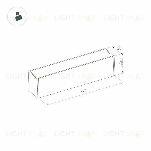 Трековый светильник Arlight Mag-Flat-25-L800-24W Warm3000 034213 034213