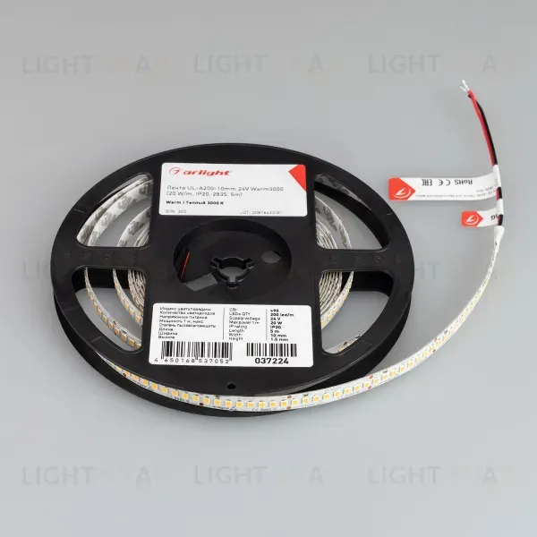 Светодиодная лента Arlight UL-A200-10mm 24V Warm3000 (20 W/m, IP20, 2835, 5m) 037224 037224
