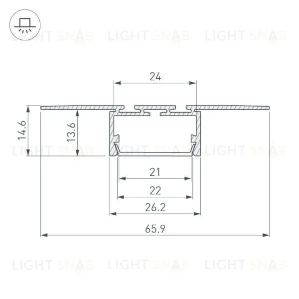 Алюминиевый профиль Arlight PLS-Lock-H15-T-Hide-2000 033688 033688