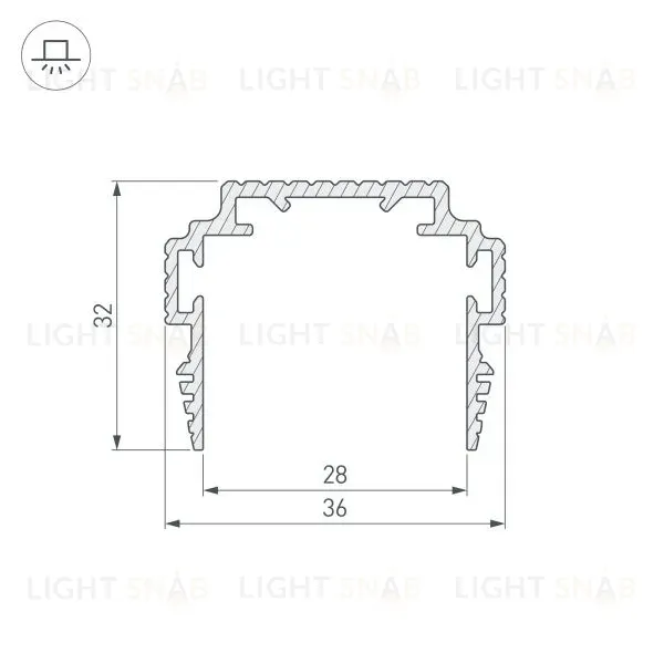 Алюминиевый профиль-держатель Arlight TEK-PLS-ZM-TK-2000 035011 035011