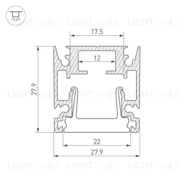 Алюминиевый профиль Arlight HR-Facade-2000 Anod 034946 034946