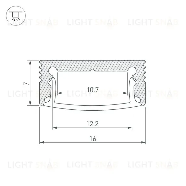 Алюминиевый профиль Arlight SL-Slim-H7-3000 Anod 036033 036033