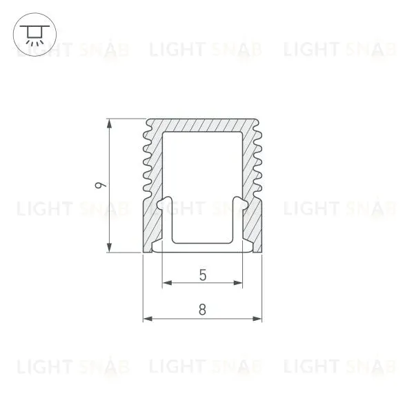 Алюминиевый профиль Arlight SL-Mini-8-3000 Anod 036031 036031