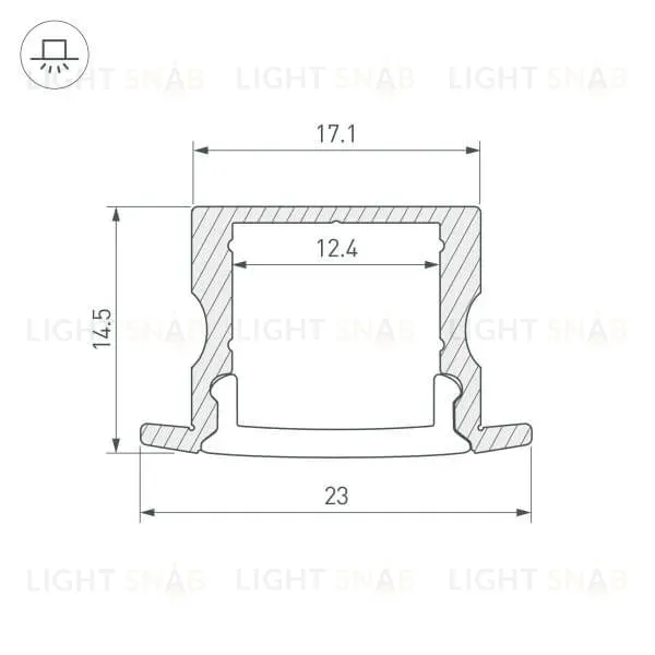 Алюминиевый профиль Arlight ARH-Line-2315-F-2000 Anod 036327 036327