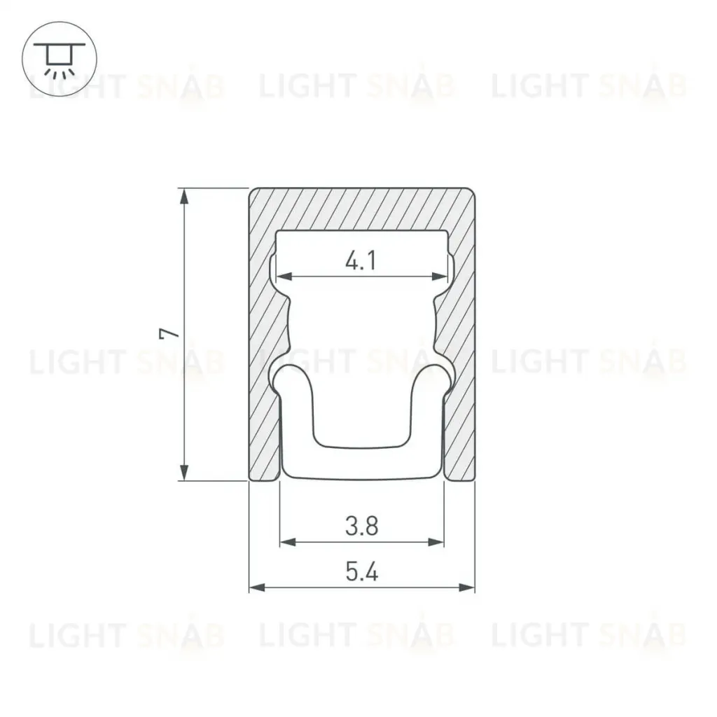 Алюминиевый профиль Arlight ARH-Micro-0507-2000 Anod 036399 036399