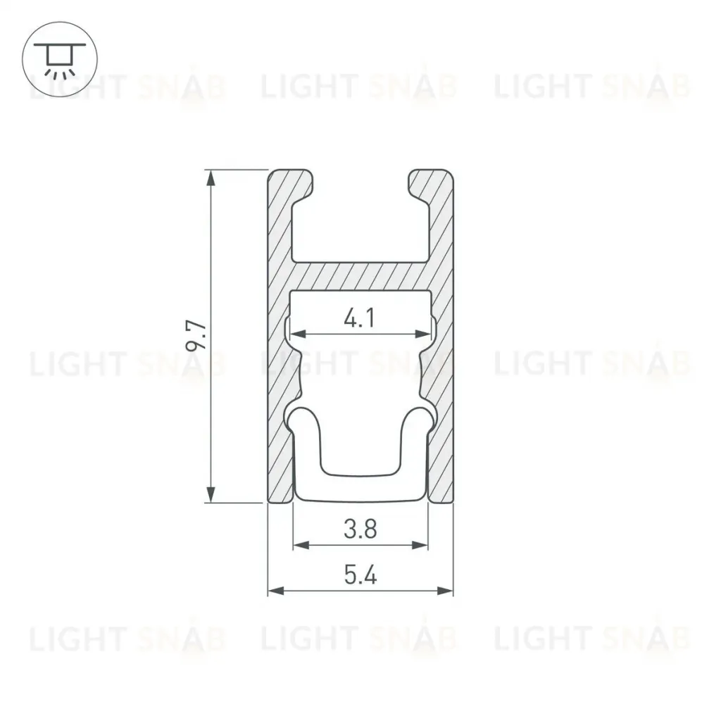 Алюминиевый профиль Arlight ARH-Micro-0510-2000 Anod 036385 036385