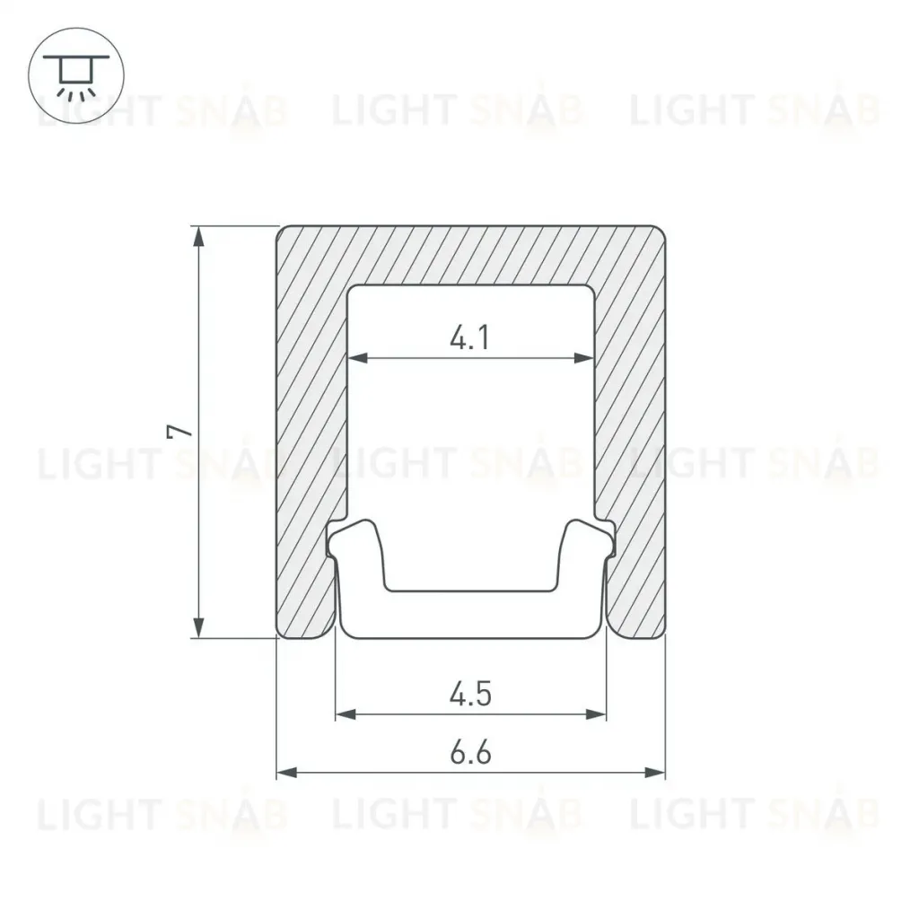 Алюминиевый профиль Arlight ARH-Micro-0607-2000 Anod 036398 036398