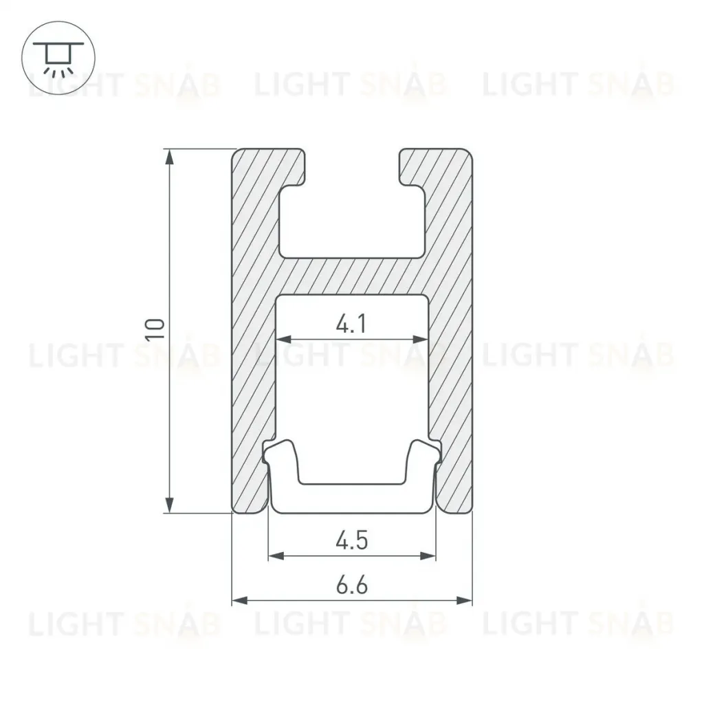 Алюминиевый профиль Arlight ARH-Micro-0610-2000 Anod 036384 036384