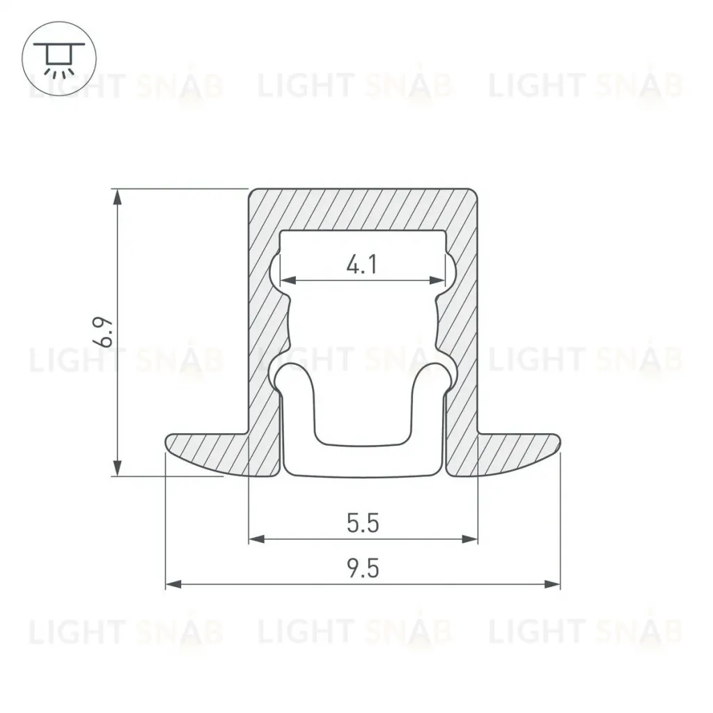 Алюминиевый профиль Arlight ARH-Micro-F-W4-2000 Anod 036400 036400