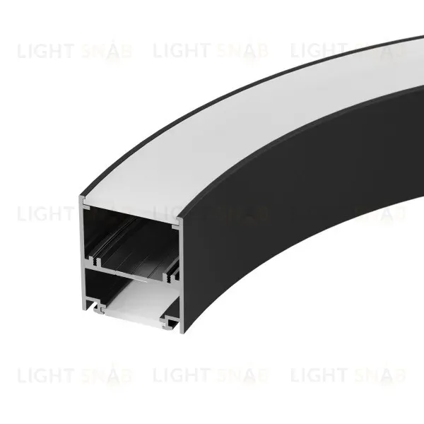 Алюминиевый профиль Arlight SL-ARC-5060-D1000-A90 Black (дуга 1 из 4) 029268 029268
