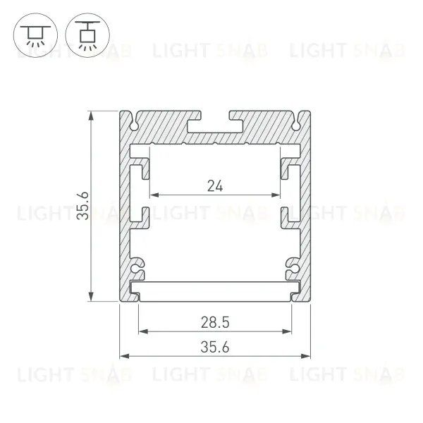 Алюминиевый профиль Arlight SL-ARC-3535-Twist90L-400 Black 032679 032679