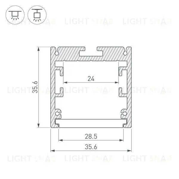 Алюминиевый профиль Arlight SL-ARC-3535-Twist90R-400 White 032684 032684