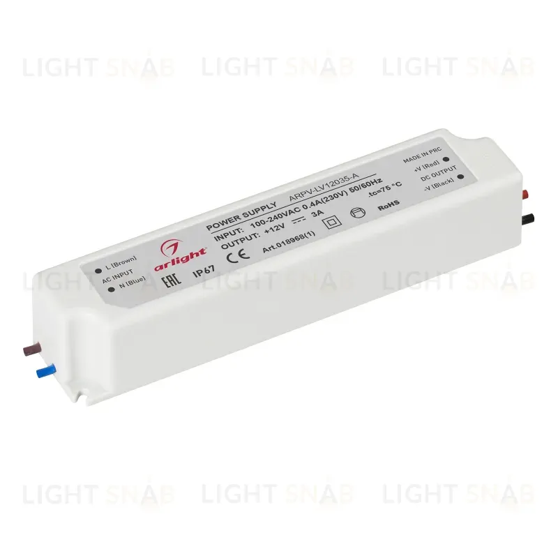 Блок питания Arlight ARPV-LV12035-A (12V, 3.0A, 36W) 018968(1) 018968(1)