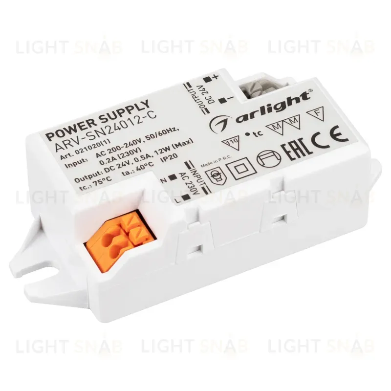 Блок питания Arlight ARV-SN24012-C (24V, 0.5A, 12W) 021020(1) 021020(1)