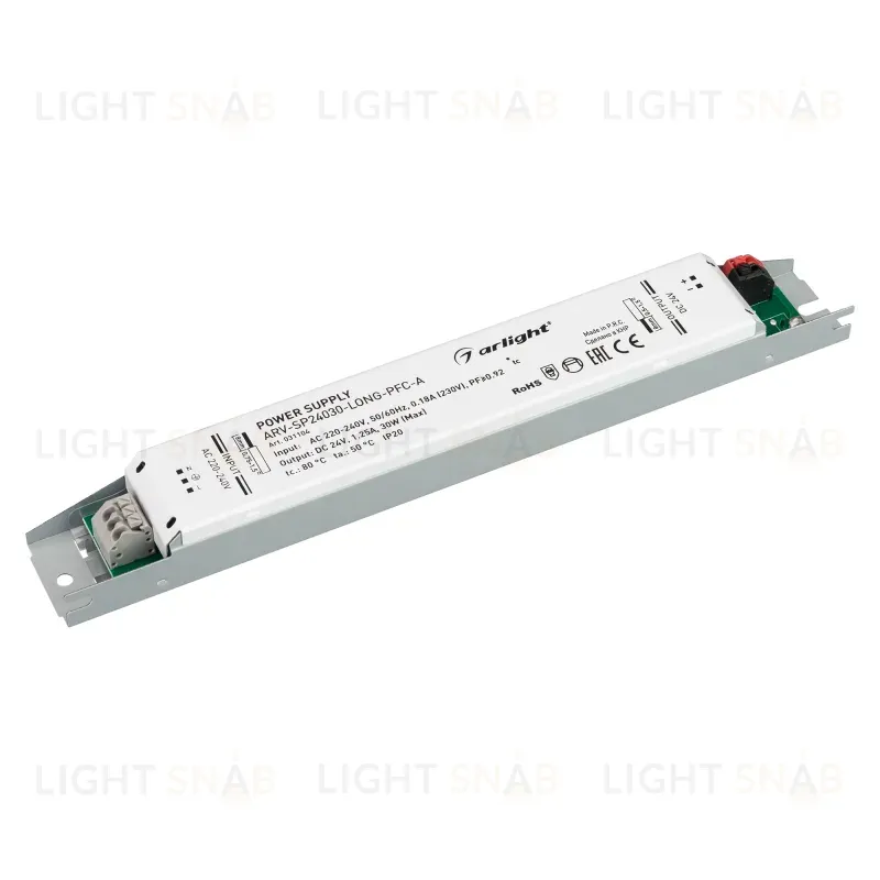 Блок питания Arlight ARV-SP24030-Long-PFC-A (24V, 1.25A, 30W) 031104 031104
