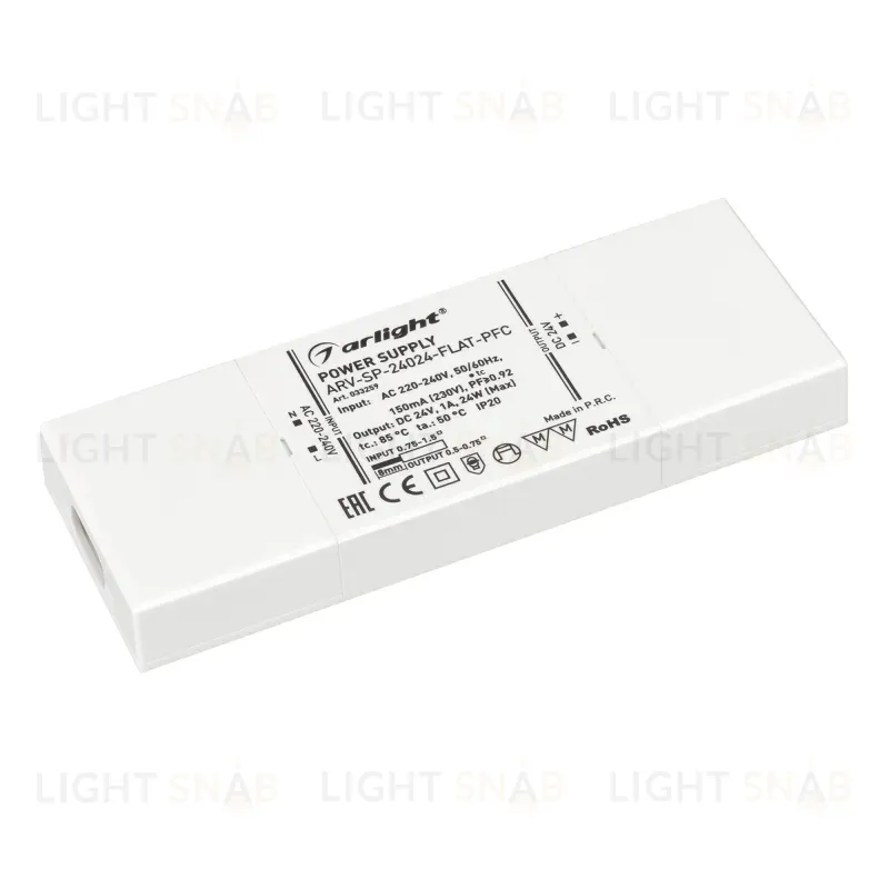 Блок питания Arlight ARV-SP-24024-Flat-PFC (24V, 1A, 24W) 033259 033259
