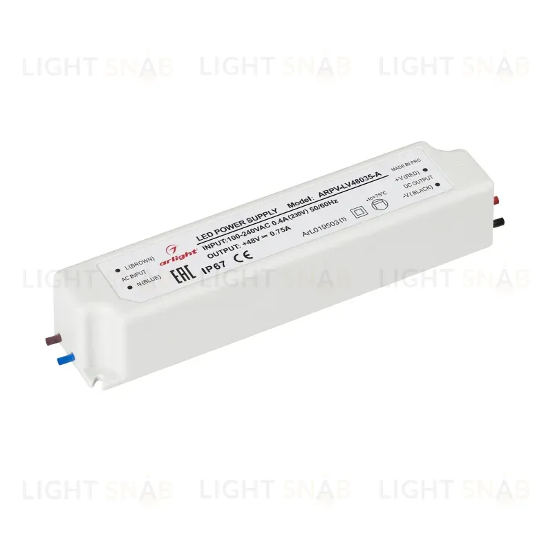 Блок питания Arlight ARPV-LV48035-A (48V, 0.8A, 36W) 019503(1) 019503(1)