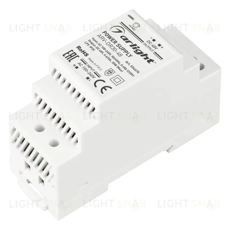 Блок питания Arlight ARV-DR30-48 (48V, 0.6A, 30W) 034675 034675