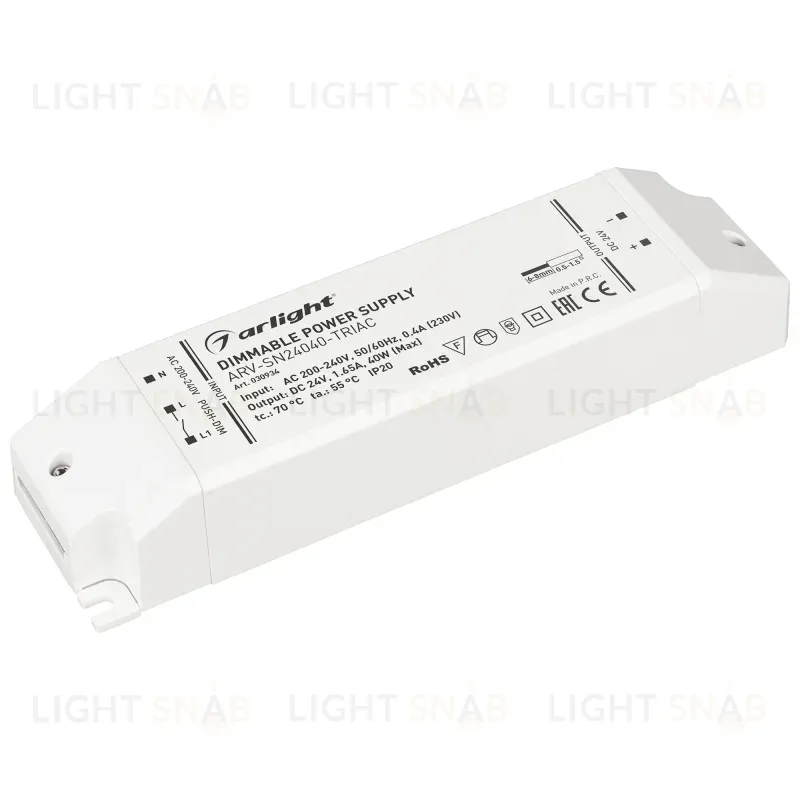 Блок питания Arlight ARV-SN24040-Triac (24V, 1.65A, 40W) 030934 030934