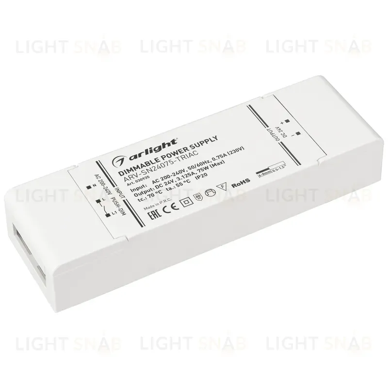 Блок питания Arlight ARV-SN24075-Triac (24V, 3.125A, 75W) 030935 030935
