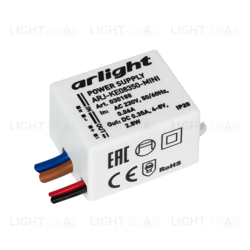 Блок питания Arlight ARJ-KE08350-Mini (2.8W, 350mA) 030188 030188