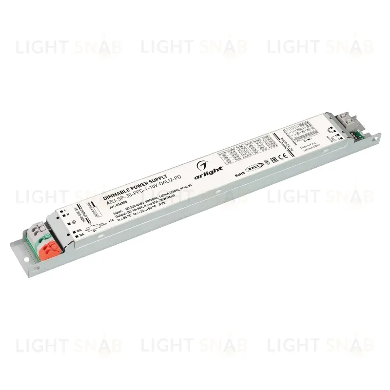 Блок питания Arlight ARJ-SP-30-PFC-1-10V-DALI2-PD (30W, 18-90V, 0.2-0.55A) 036286 036286